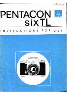 VEB Pentacon Pentacon Six TL manual. Camera Instructions.